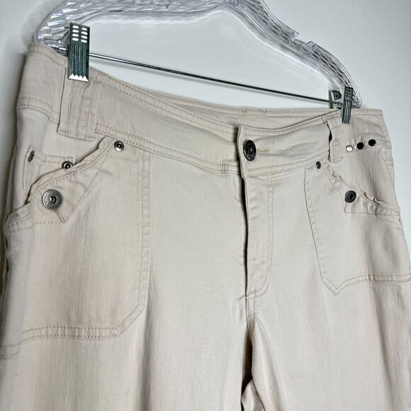 Venezia Off White Beige stretch plus size jeans - Picture 4 of 6